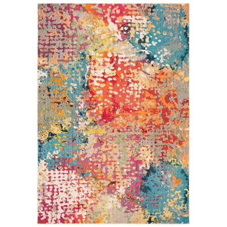 Safavieh Madison Power Loomed Square Area Rug Ivory & Multicolor - 6 ft.-7 in. x 6 ft.-7 in. MAD429C-7SQ